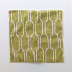 West Elm Green and White Accent Pillow Cover 18" x 18"